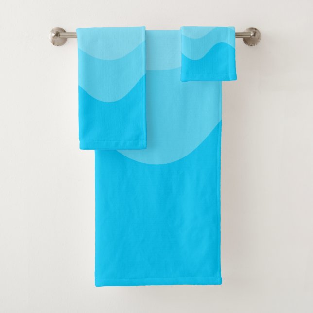 Turquoise Wavey Stripe Moderno (In situ)