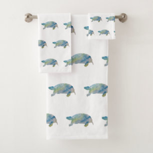 Turtle Coastal Beach Bath Toalla Set