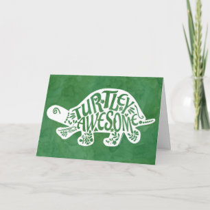 Turtley Awesome Felicitaciones Tarjeta Tortoise