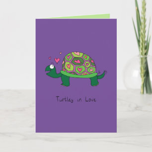 Turtley enamorado - Tarjeta de saludo de San Valen