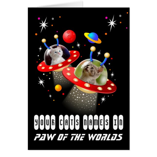 Tus 2 gatos en una escena de ciencia ficción de OV (Frente)