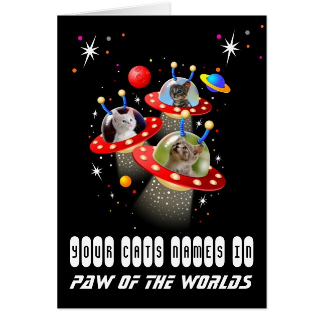 Tus 3 gatos en una escena de ciencia ficción de OV (Frente)