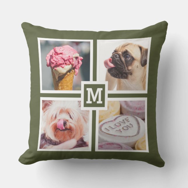 TUS 8 FOTOS Y LA almohada MONOGRAMA (Anverso)