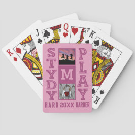 TUS FOTOS Y MONOGRAMAS jugando cartas para estudia