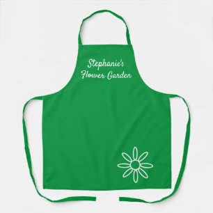 Tus Palabras en Delantal Verde Hojas y Blanco