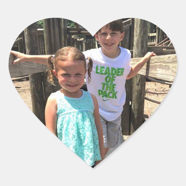 Tus pegatinas de foto-corazón (Anverso)