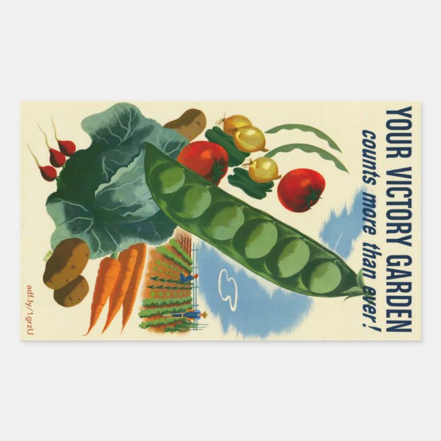 Tus Pegatinas de Victory Garden Rectangle (Anverso)
