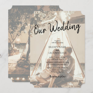 Tus propias fotos invitaciones de boda anticuadas
