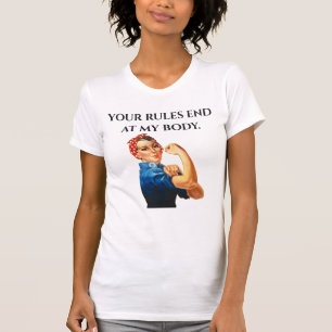 TUS REGLAS TERMINAN EN LA camiseta de derechos de 