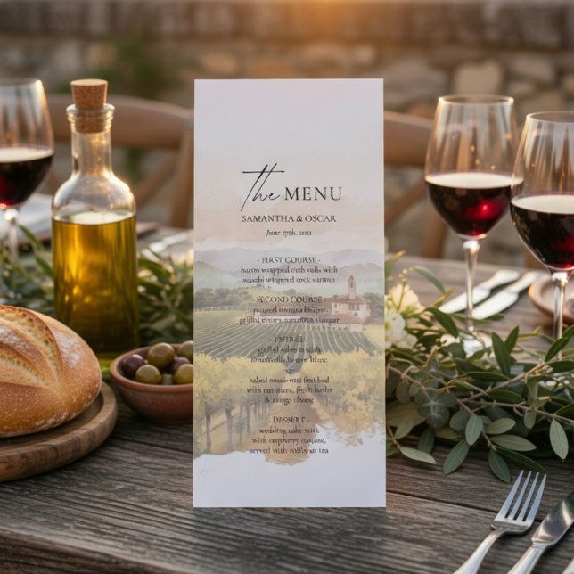 Tuscan Vineyard Wedding Menu | Italian Countryside (Subido por el creador)