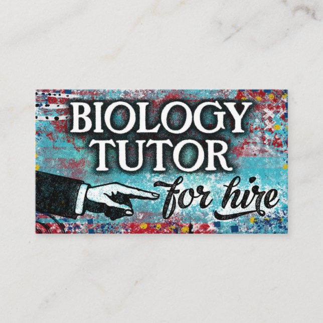 Tutor De Biología Para Tarjetas De Negocios De Alq (Anverso)