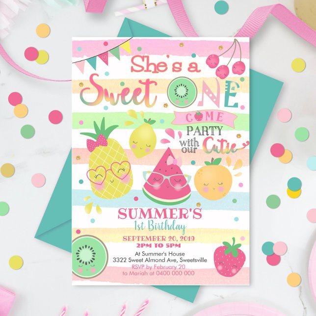 Tutti Frutti 1ª invitación de cumpleaños (Subido por el creador)