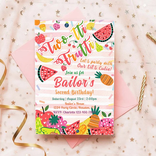 Tutti Frutti | Invitación a cumpleaños de Fiesta d (Subido por el creador)
