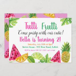 Tutti Frutti - Invitación a la fiesta de cumpleaño