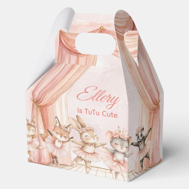 🦊 🐰 🩰 "TuTu Cute" Ballerina Cajas Fiestas (Anverso)