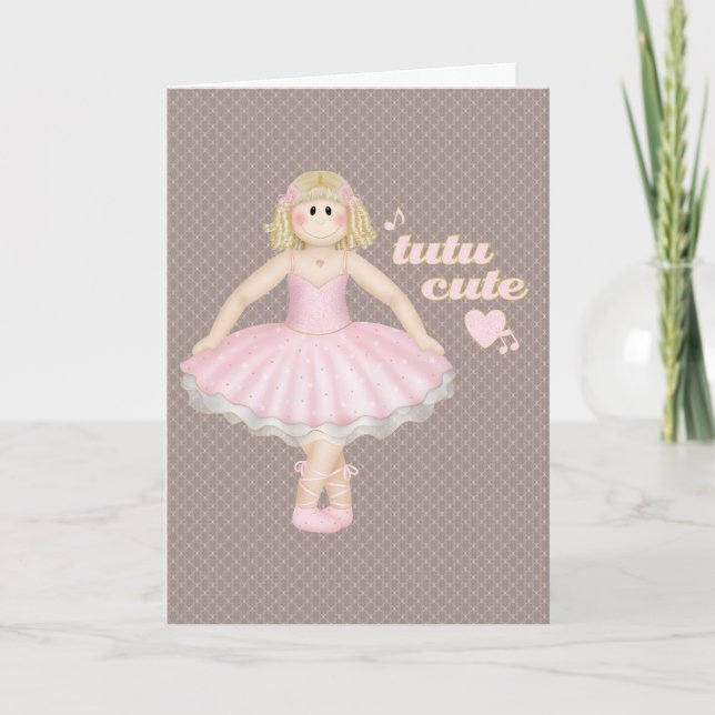Tutu Cute (Blonde) - Tarjeta de felicitación (Anverso)