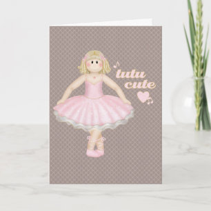 Tutu Cute (Blonde) - Tarjeta de felicitación