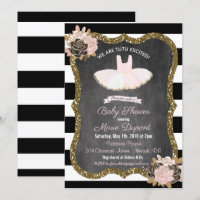 Tutu emocionó la invitación de Tutu a Baby Shower