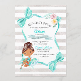 Tutu excitado Ballerina Invitación al cumpleaños