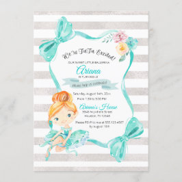 Tutu excitado Ballerina Invitación al cumpleaños