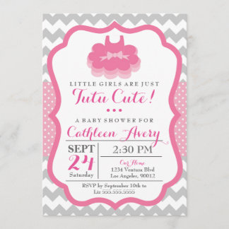 Tutú lindo - invitación de Baby Shower