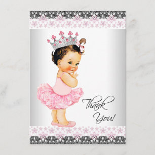 Tutu Princesa Baby Shower Agradecimiento