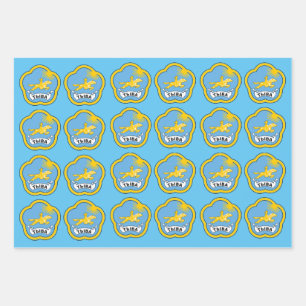 TUVA - Papel de envoltura de escudo de armas