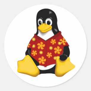 Tux casual - pegatinas redondos grandes