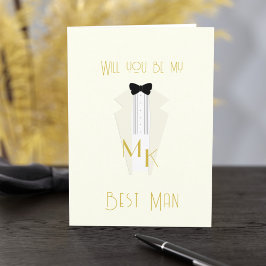 Tuxedo Gatsby Boda Mejor Tarjeta Hombre Groomsman