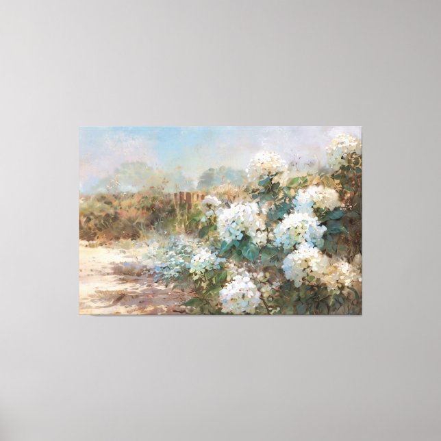 *~* TV2 Sand Beach Hydrangea arte Canvas Imprimir (Anverso)