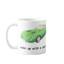TVR Toscano, taza verde del coche "despierta con