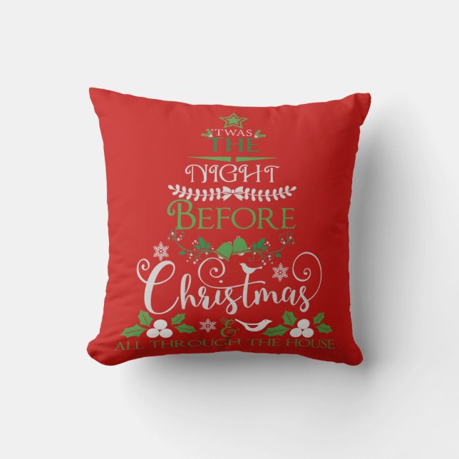 Twas la noche antes de la almohada del navidad (Anverso)