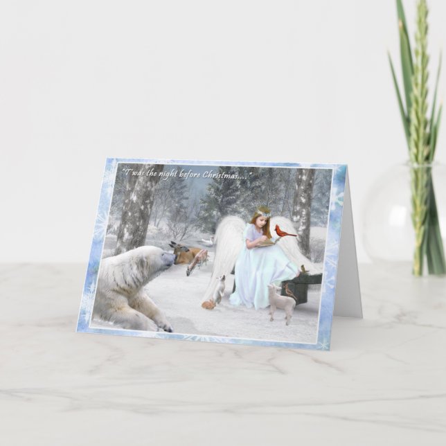 Twas la noche antes del navidad - tarjetas del día (Anverso)