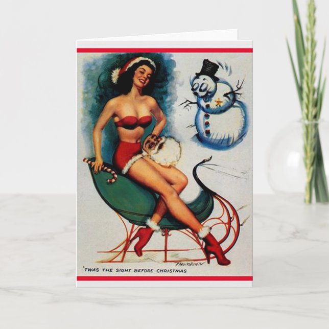 Twas la vista antes del navidad GreetingCard (Anverso)