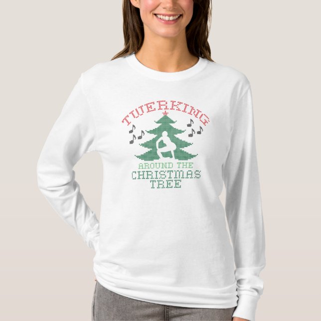 Twerkin alrededor del suéter del árbol de Navidad (Anverso)