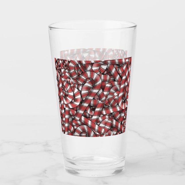 Twided Red Striped Abstract Candy Canes (Anverso)