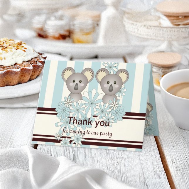 Twin Boy Baby Shower / Tarjeta de agradecimiento p (Subido por el creador)