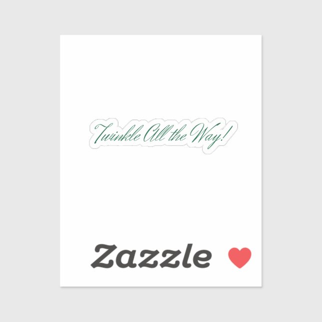 ¡Twinkle All Way! Pegatina de vacaciones (Hoja)