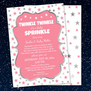 Twinkle Baby Sprinkle chica invitaciones a la duch