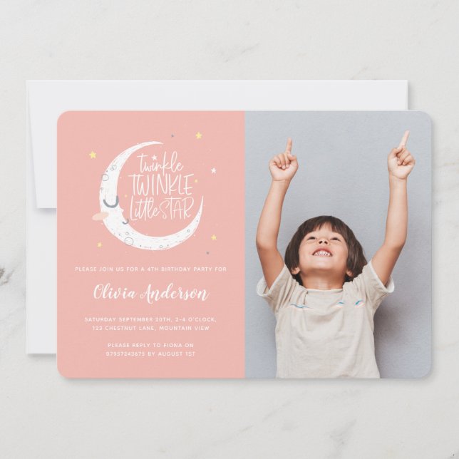 Twinkle, fiesta de cumpleaños de la foto de la peq (Anverso)