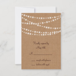 Twinkle ilumina RSVP en Burlap