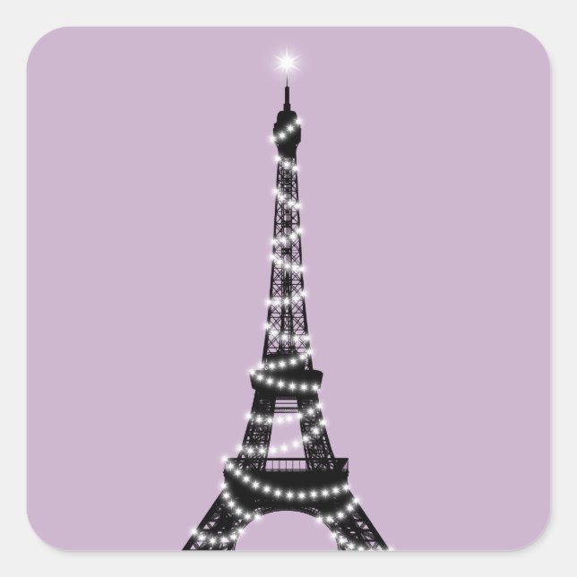 Twinkle Light Torre Eiffel Pegatina - Lílac (Anverso)