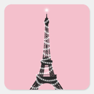 Twinkle Light Torre Eiffel Pegatina - rosa