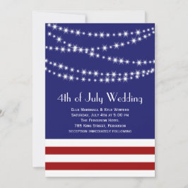 Twinkle Lights 4 de julio Invitación a la boda