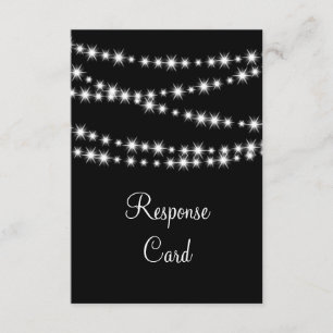 Twinkle Lights RSVP con menú (negro)