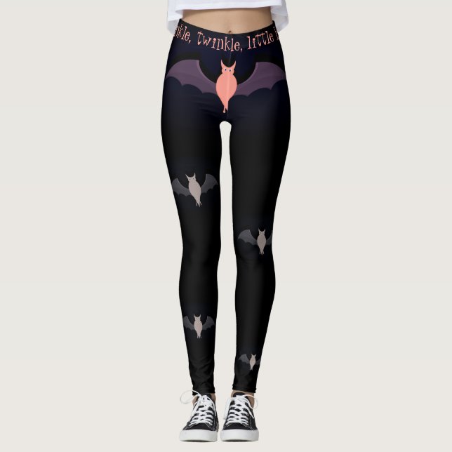 Twinkle Little Bat Halloween Leggings (Anverso)