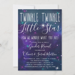 Twinkle Little Star Gender Revelan Invitación