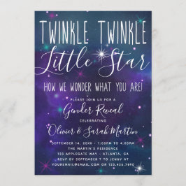 Twinkle Little Star Gender Revelan Invitación