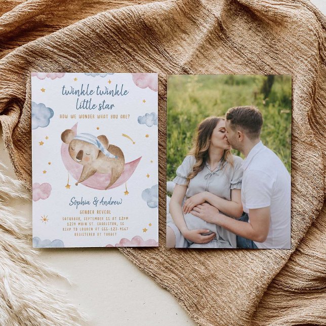 Twinkle Little Star Gender Revelan Invitación (Subido por el creador)