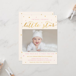Twinkle Little Star Primer Chica de invitación por